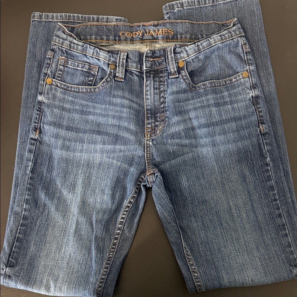 Cody James Blue Denim Jeans Slim Boot Cut - 31W x 34L - Picture 3 of 12